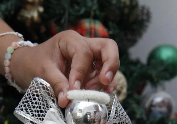 Menina recém-adotada em SC monta árvore de Natal pela primeira vez aos 10 anos