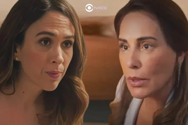 Montagem colorida de duas personagens da novela Terra e Paixão - Metrópoles