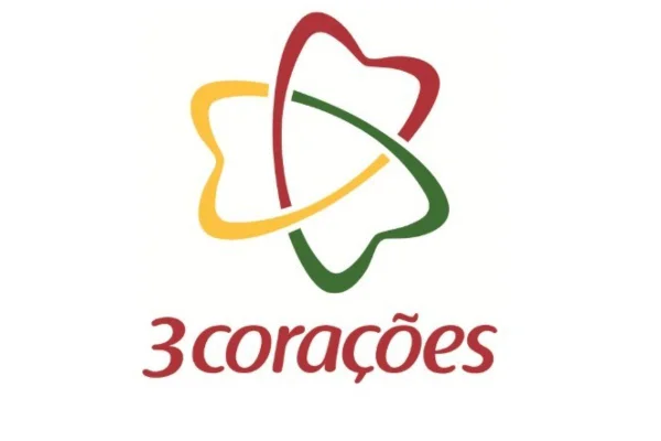 Imagem colorida do logotipo da empresa 3corações