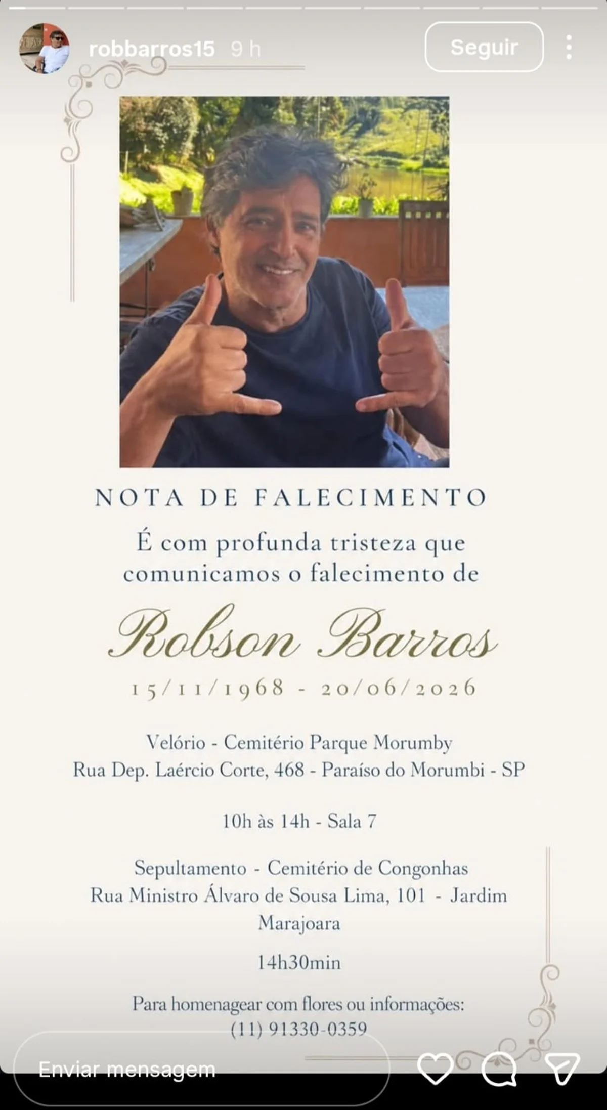 Morre, aos 57 anos, Robson Barros, ex-paquito da Xuxa Morre, aos 57 anos, Robson Barros, ex-paquito da Xuxa