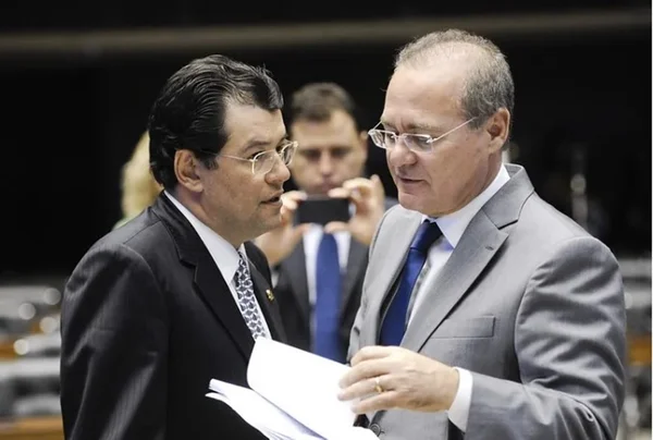 Senadores eduardo Braga e Renan Calheiros
