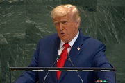 O presidente dos Estados Unidos, Donald Trump, em discurso na ONU