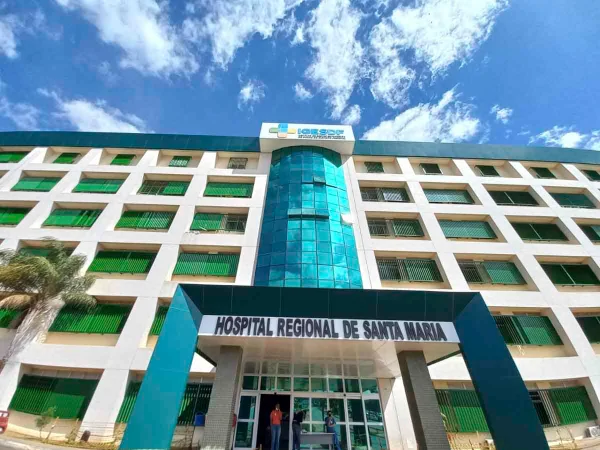 Fachada dos Hospital Regional de Santa Maria, onde Isabella Raíssa dos Santos Lima, está internada na UTI