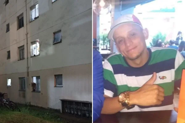 Imagem colorida mostra homem suspeito de fazer mulher pular de apartamento para fugir de agressões. Metrópoles