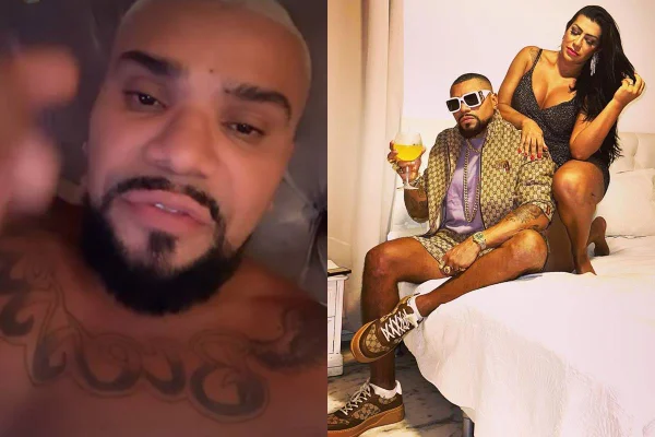 Vídeo. Revoltado, Naldo acusa modelo de furtar celular de Moranguinho