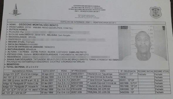 Preso que fugiu da Papuda já fingiu sequestro e escapou de DP