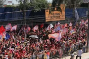 O ato reúne apoiadores e aliados da esquerda