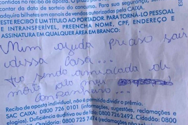 bilhete de mulher mantida em cárcere privado em anápolis, goiás