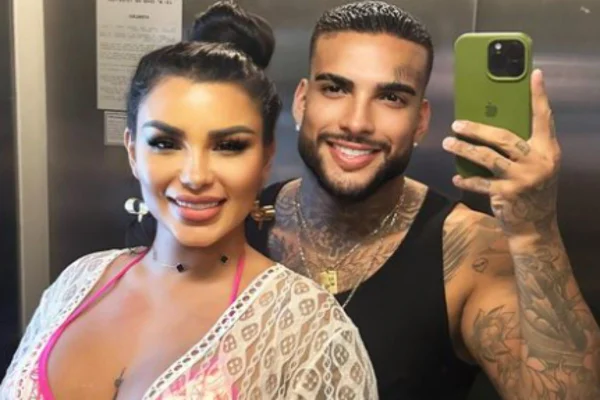 Jenny Miranda com o atual namorado, Eduardo Santos