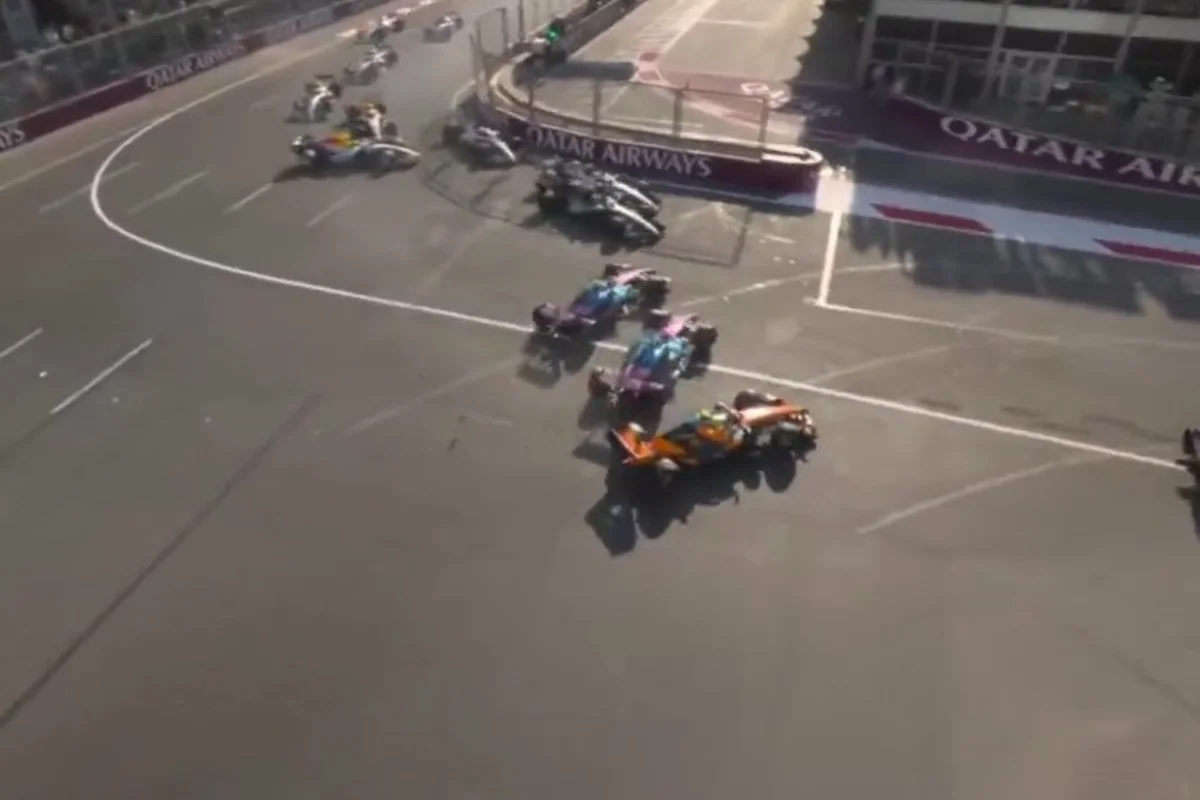 Colapinto tirou Norris e Gasly do GP do Azerbaijão. Colapinto tirou Norris e Gasly do GP do Azerbaijão.