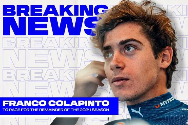 Imagem colorida de Franco Colapinto - Metrópoles