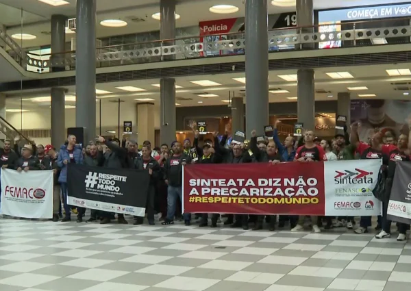Protesto no Aeroporto de Congonhas