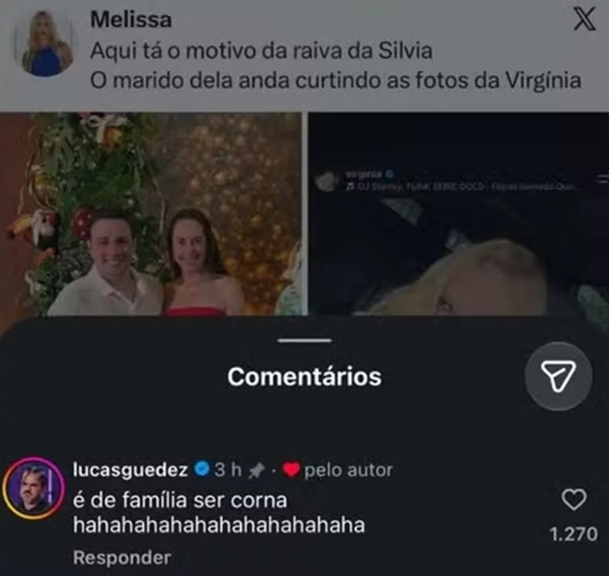 Lucas Guedez detona Silvia Abravanel após alfinetada em Virginia Fonseca Lucas Guedez detona Silvia Abravanel após alfinetada em Virginia Fonseca