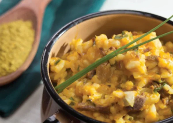 risoto de carne seca