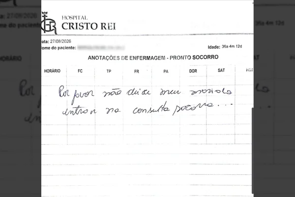 Imagem colorida, Mulher mantida em cárcere entrega bilhete a enfermeira no PR: - Metrópoles