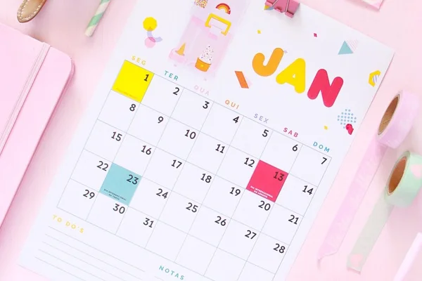 Calendários lindos (e gratuitos) de 2018 para imprimir em casa