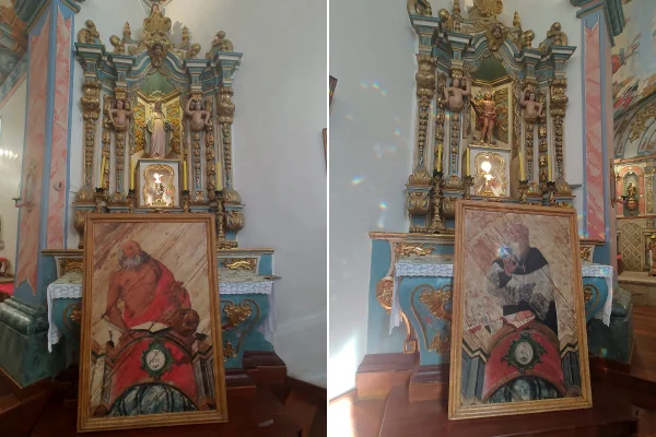 pinturas devolvidas a Capela Mor de Ritápolis