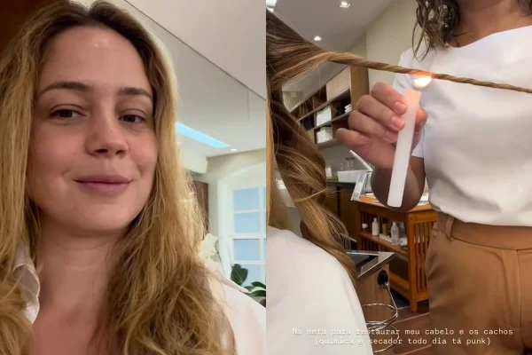 Leandra Leal impressiona com técnica para restaurar os cabelos
