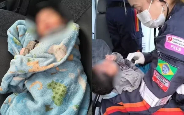 imagem colorida bebe abandonado rodovia goias