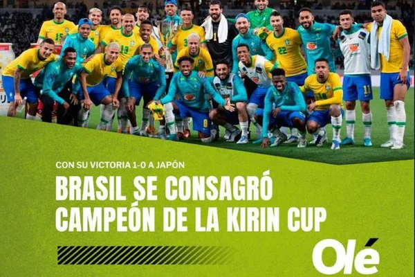 Jornal argentino tira sarro do troféu que o Brasil ganhou em Tóquio