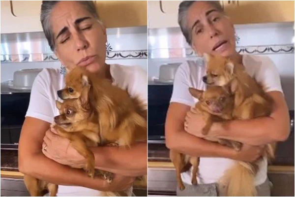 Glória Pires e cachorros