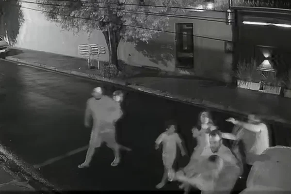 Imagens da câmera de segurança