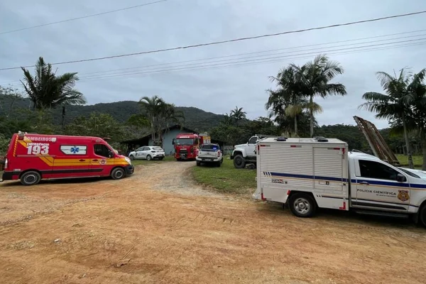 Local em que ocorreu a queda do avião - Metrópoles
