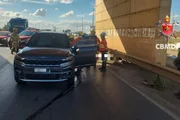 Corpo de Bombeiros encontrou o motociclista sem sinais vitais ao chegar ao local do acidente, na BR-040 Corpo de Bombeiros encontrou o motociclista sem sinais vitais ao chegar ao local do acidente, na BR-040