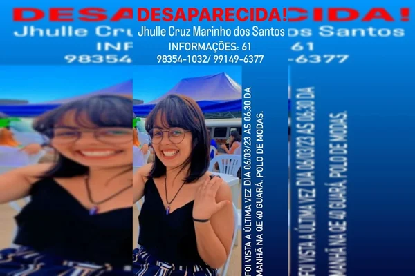 Estudante desaparece no Guará, e família pede ajuda para encontrá-la