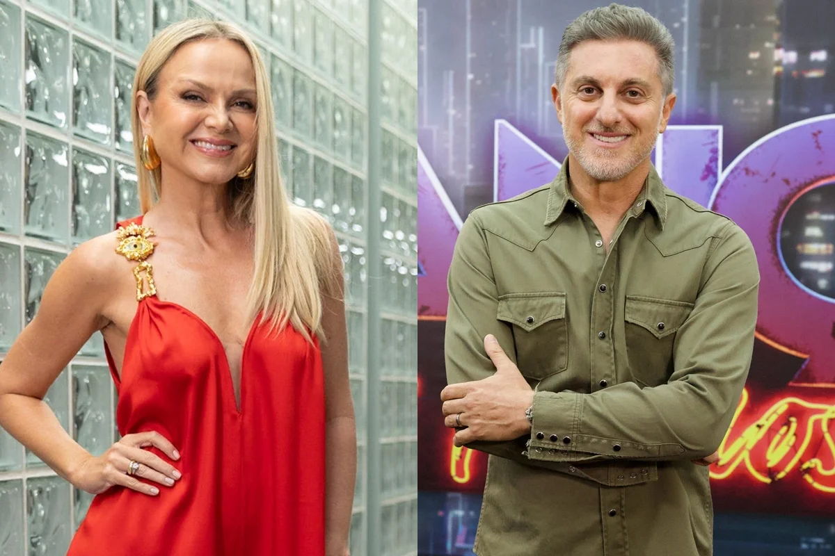 Imagem colorida e montagem de Eliana (à esquerda) e Luciano Huck - Metrópoles