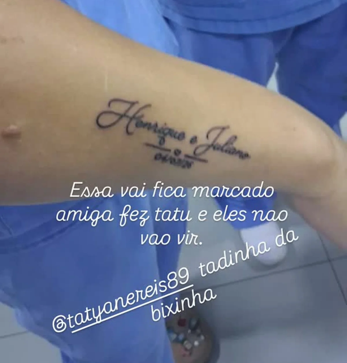 Fã de Henrique e Juliano mostrou reação de internautas a sua taatuagem Fã de Henrique e Juliano mostrou reação de internautas a sua taatuagem