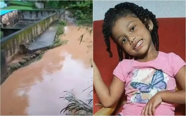 imagem colorida menina arrastada enxurrada aparecida de goiania bombeiros procuram