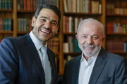 O presidente Luiz Inácio Lula da Silva e o ministro da AGU, Jorge Messias 