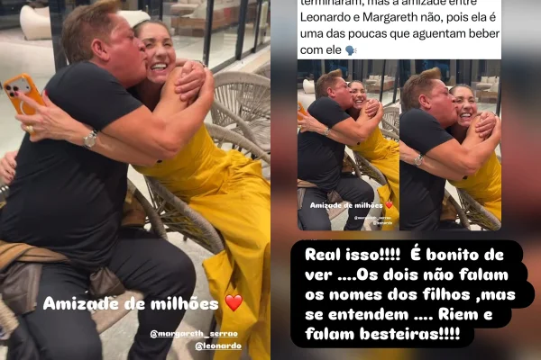 Poliana posta foto de Leonardo com mãe de Virginia e explica amizade - destaque galeria