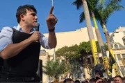 Renan Santos lançou sua campanha à Presidência em frente à Faculdade de Direito da USP e anunciou Guto Schiavetto ao Senado por São Paulo