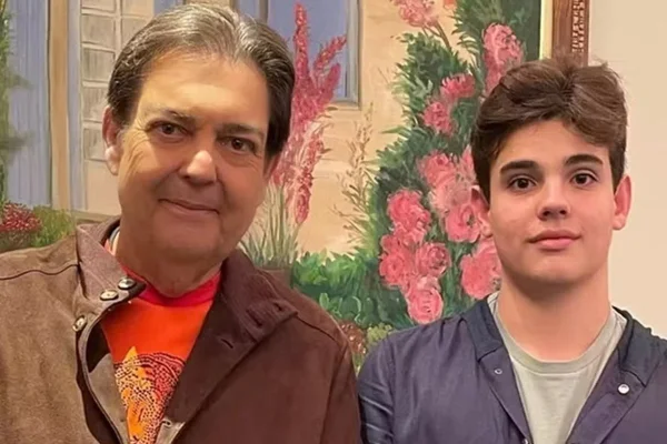 Faustão e o filho mais novo, Rodrigo Silva