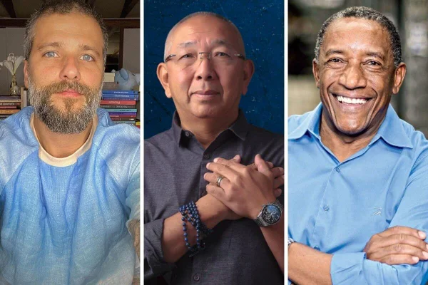 Bruno Gagliasso, Tadashi Kadomoto e Geraldo Rufino