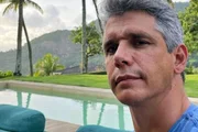 Márcio Garcia na mansão do Joá, no Rio
