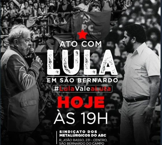 Lula fará ato no Sindicato dos Metalúrgicos em São Bernardo