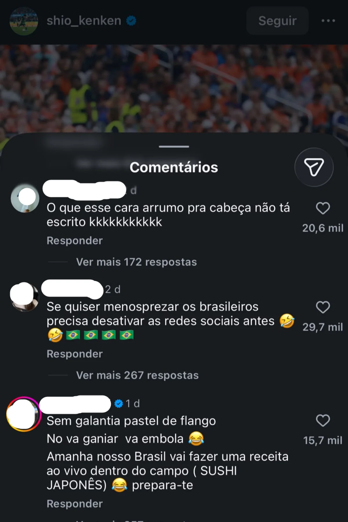 Kento Shiogai foi alvo de ataques após o fim da partida contra o Brasil Kento Shiogai foi alvo de ataques após o fim da partida contra o Brasil