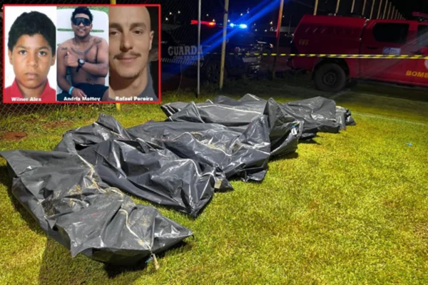 Imagem colorida de corpos das vítimas sob o chão - Metrópoles