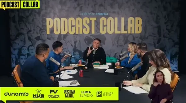 foto colorida d epresidente jair bolsonaro em entrevista ao podcast collab