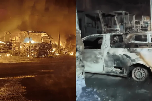 Incêndio em garagem da prefeitura destrói 17 veículos no interior de SP