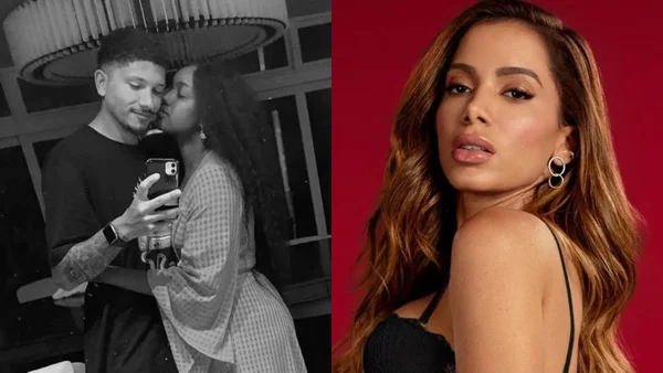 Fotografia colorida de Anitta e preto e branco de Yuri e Iza
