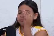 Ao falar da mãe, a garota chorou ao vivo