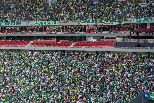 Imagem colorida de torcida do Palmeiras - Metrópoles