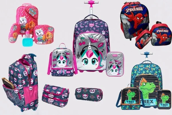 Dez kits de mochila e lancheira infantil para a volta às aulas