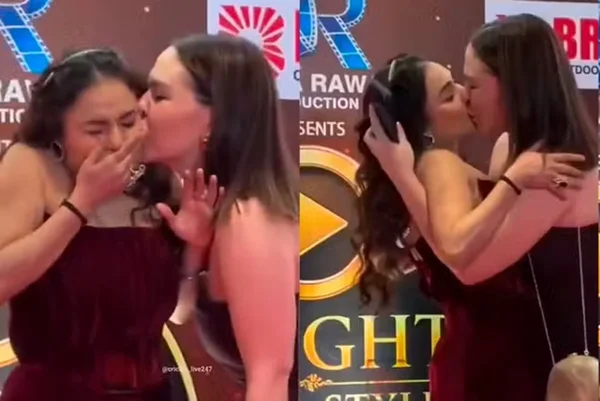 Atriz Nikita Rawal beijada à força por fã - Metrópoles