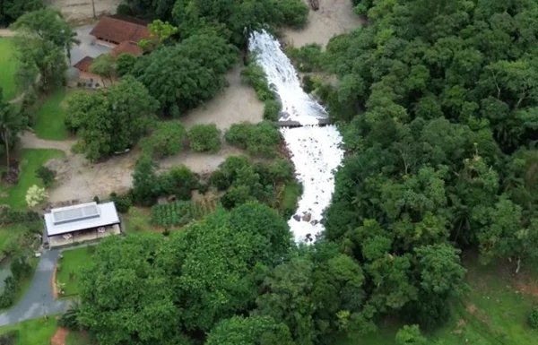 Imagem colorida de Ácido sulfônico em rio de Joinville