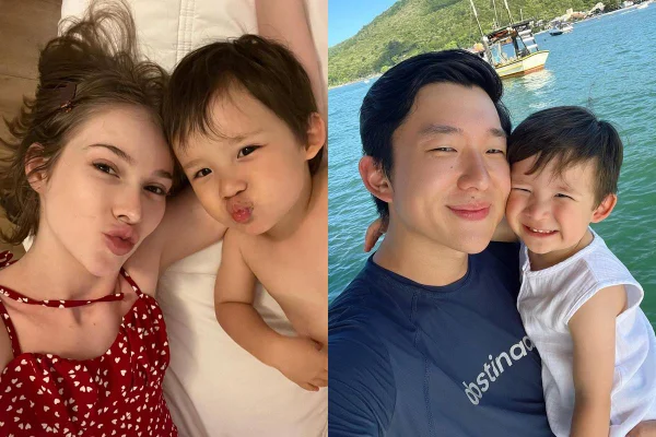 Montagem de fotos coloridas de Samy Lee e Pyong Lee